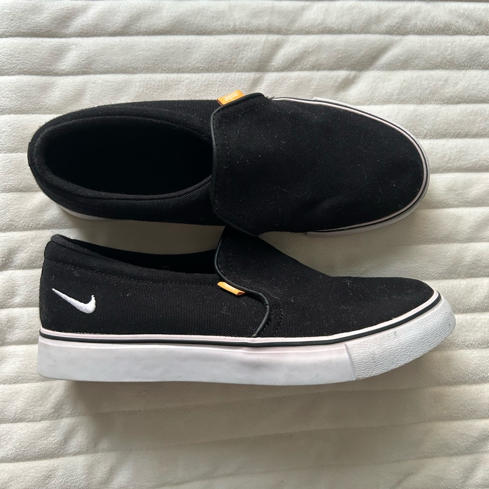 Nike Black Canvas Slip-On Shoes